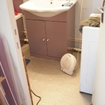 salle de bain : sol et meuble vasque